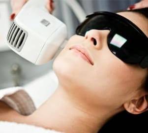 Laser hair removal on full face treatment
