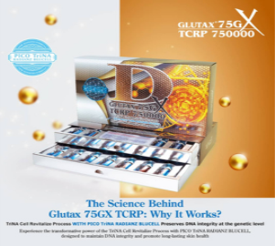  New Version Glutax 75GX TCRP 750000 Glutathione Injection
