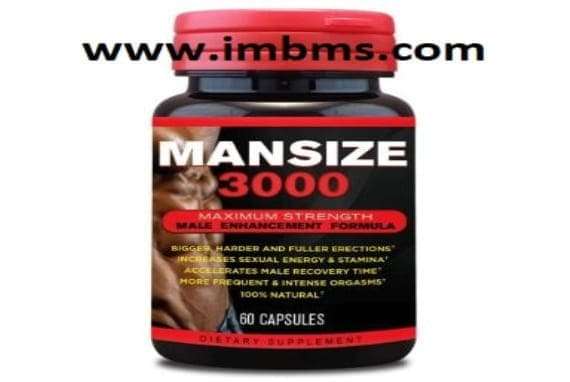 Sexual Stamina And Erection Supplements Mansize 3000 Extreme Male Enhancement Formula Capsules 8148