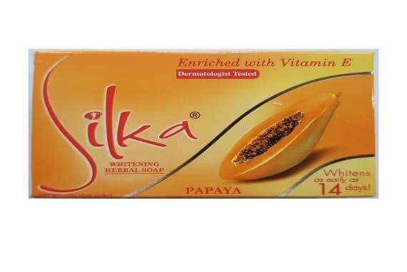 Silka Papaya Skin Whitening Soap 135gm | Glutathione Soap