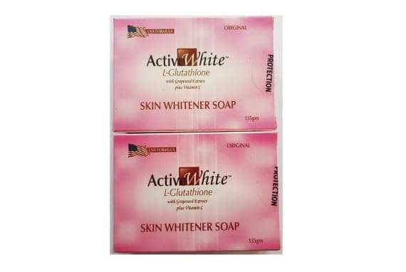 Active White L Glutathione Skin Whitener Soap Pack of 2