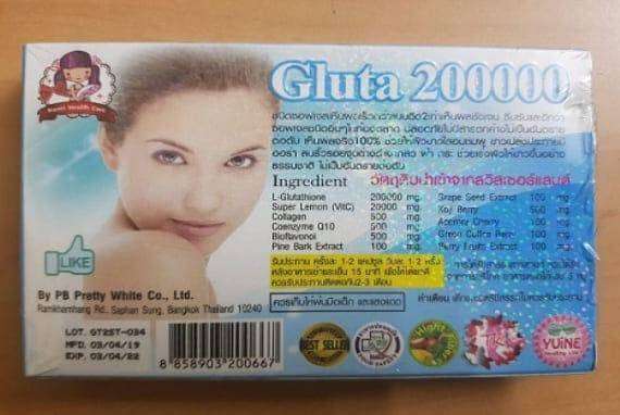 Gluta 200000 Super Aura Active White Skin Whitening Softgel