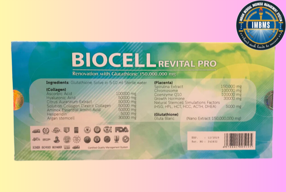 Biocell Revital Pro Renovation Glutathione 150000000mg Injection