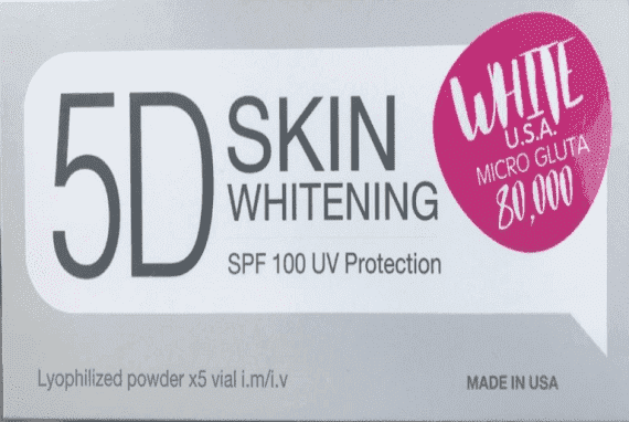5D White USA Micro Gluta 80000mg 5 Sessions Injection