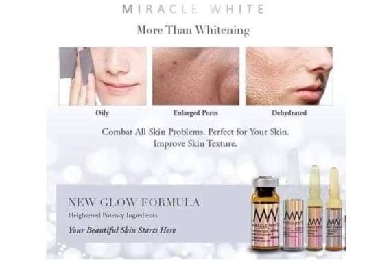 Miracle white 9000 mg skin whitening injection 6 Sessions