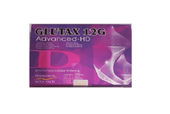 GLUTAX 12G Advanced HD 6 Sessions Glutathione Skin Whitening Injection 
